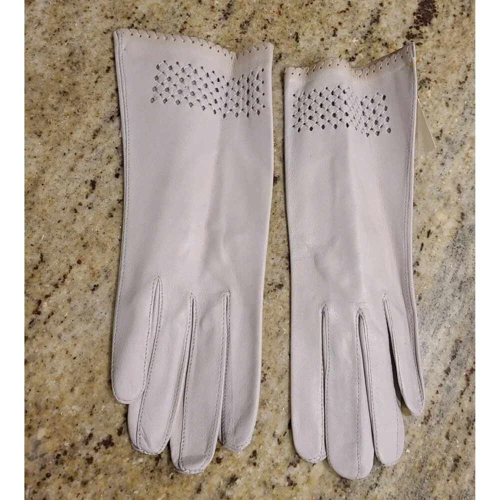 New! Vintage Size M 7 Gray Soft Leather 9.5